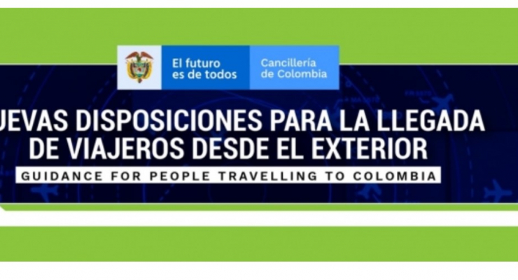 Nuevas disposiciones para la llegada a Colombia de viajeros desde el exterior