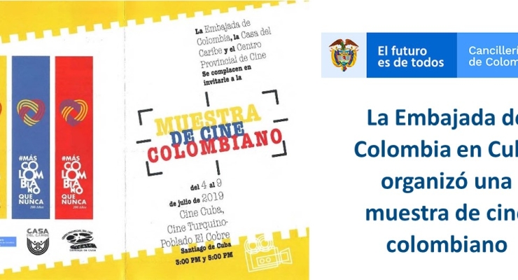 La Embajada de Colombia en Cuba organizó una muestra de cine 